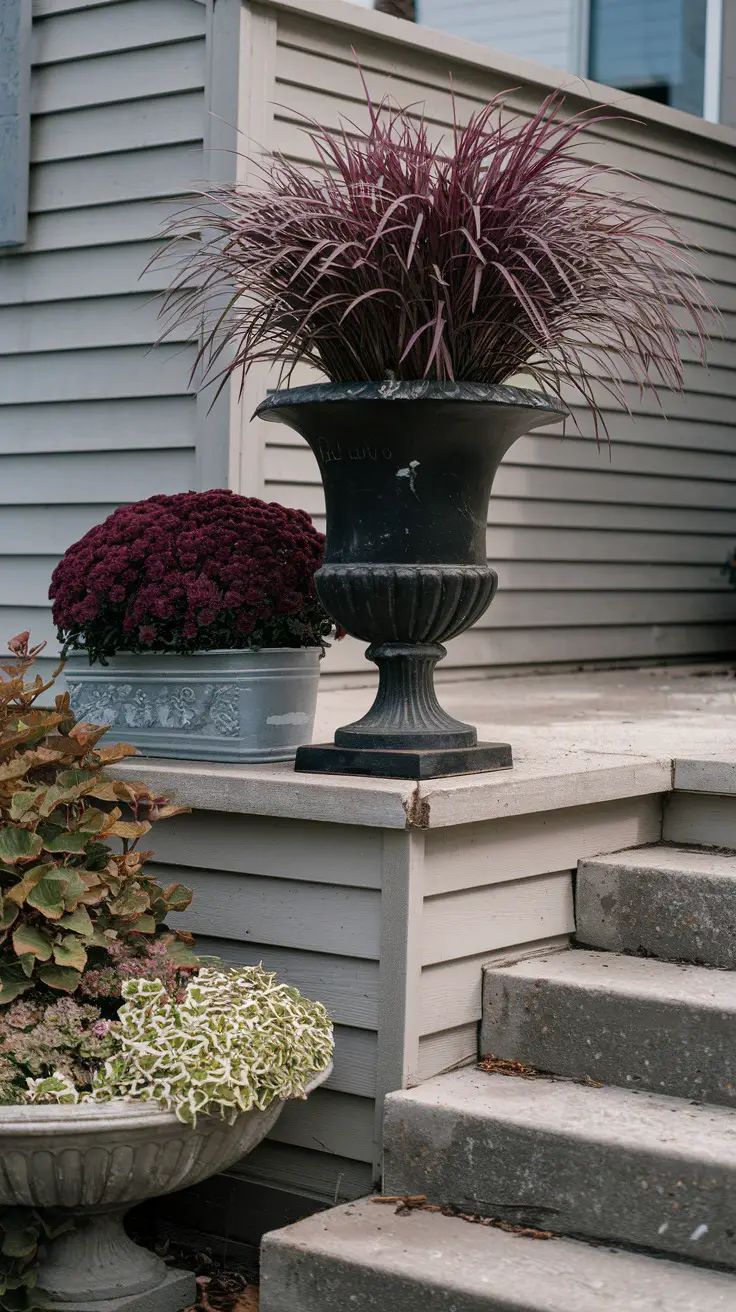 Fall porch planter: 