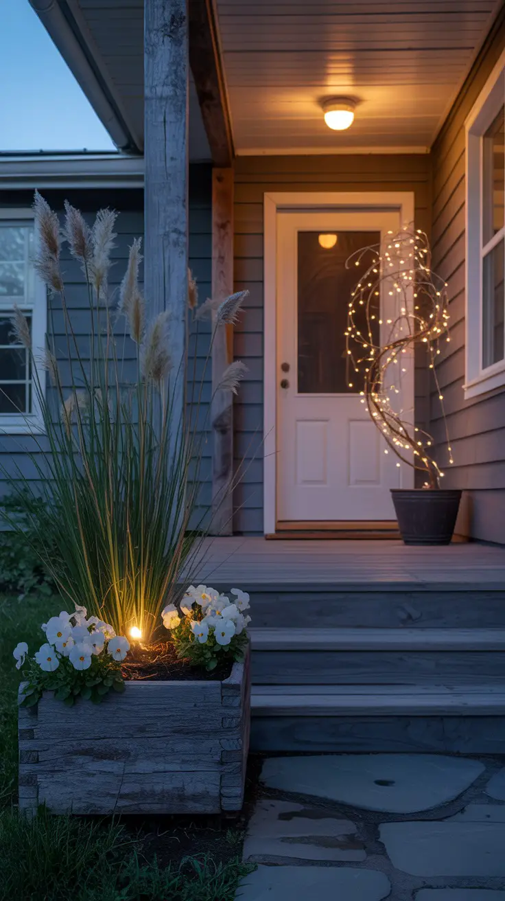 Fall porch planter: 