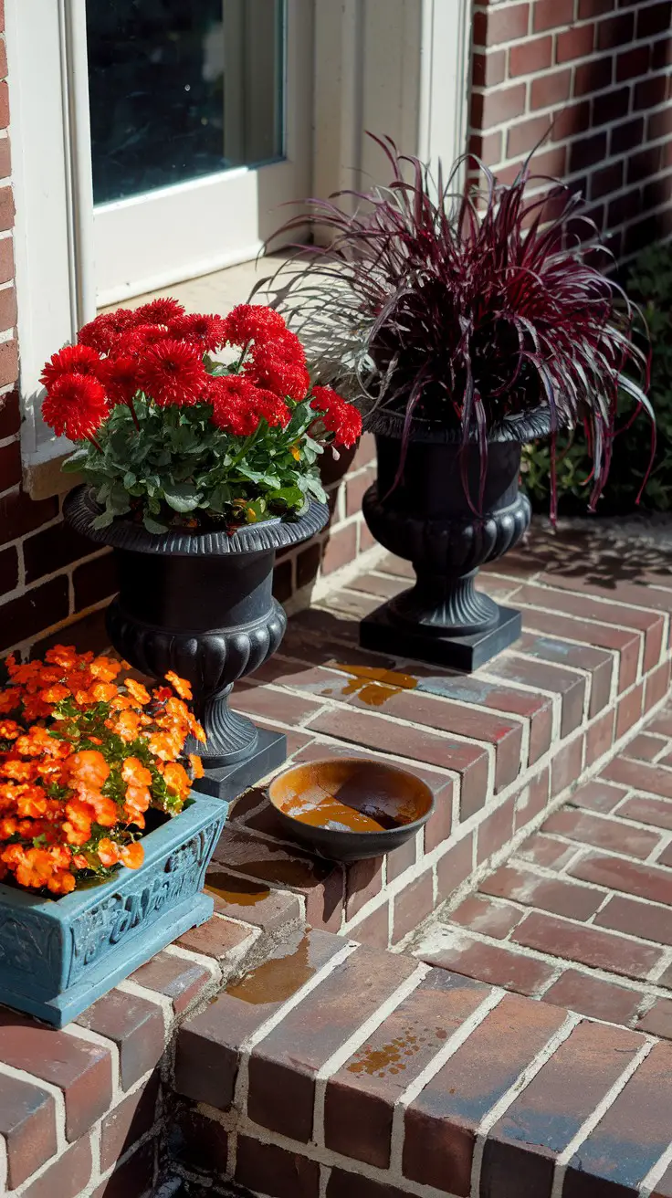 Fall porch planter: 