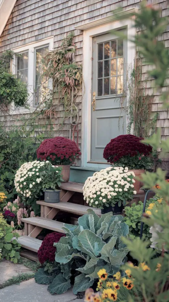 Fall porch planters