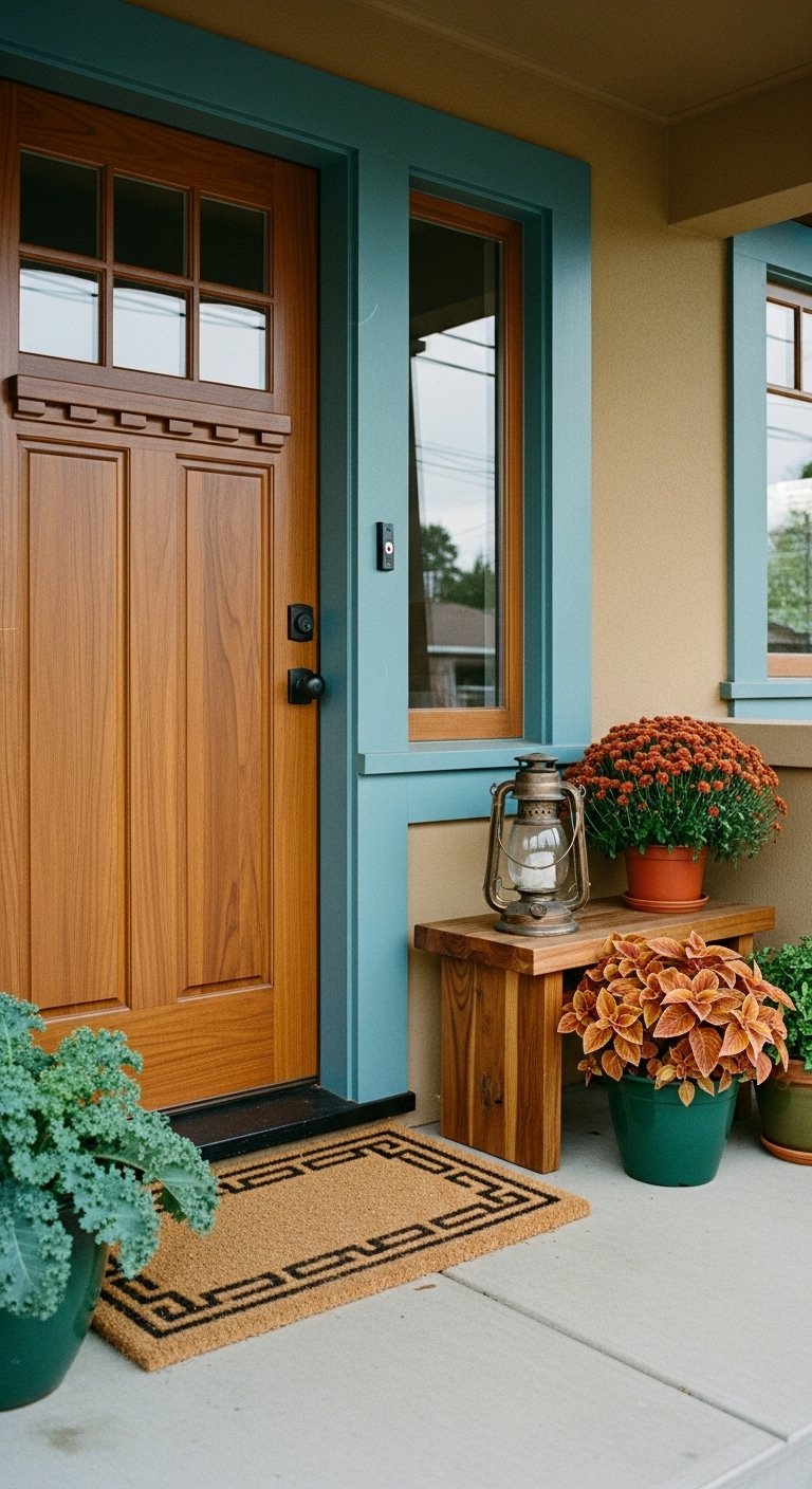 Fall porch planter: 
